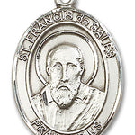 St. Francis De Sales Medal, Sterling Silver, Large - No Chain