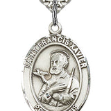 St. Francis Xavier Medal, Sterling Silver, Large