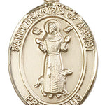 St. Francis of Assisi Medal, Gold Filled, Large - No Chain