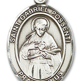 St. Gabriel Possenti Medal, Sterling Silver, Large - No Chain