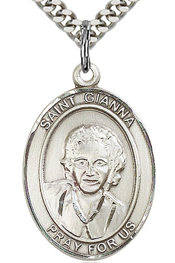St. Gianna Medal, Sterling Silver, Large