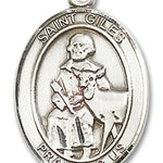 St. Giles Medal, Sterling Silver, Large - No Chain