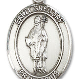 St. Gregory the Great Medal, Sterling Silver, Large - No Chain