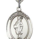 St. Gregory the Great Medal, Sterling Silver, Large