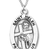 Women's St. Helen Necklace Oval Sterling Silver with Chain Options