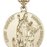 St. Hubert of Liege Medal, Gold Filled