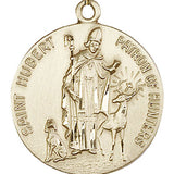 St. Hubert of Liege Medal, Gold Filled - No Chain