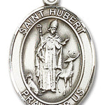St. Hubert of Liege Medal, Sterling Silver, Large - No Chain