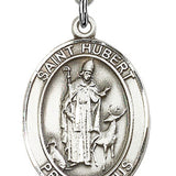 St. Hubert of Liege Medal, Sterling Silver, Large