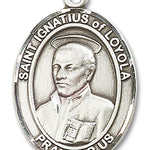 St. Ignatius of Loyola Medal, Sterling Silver, Large - No Chain