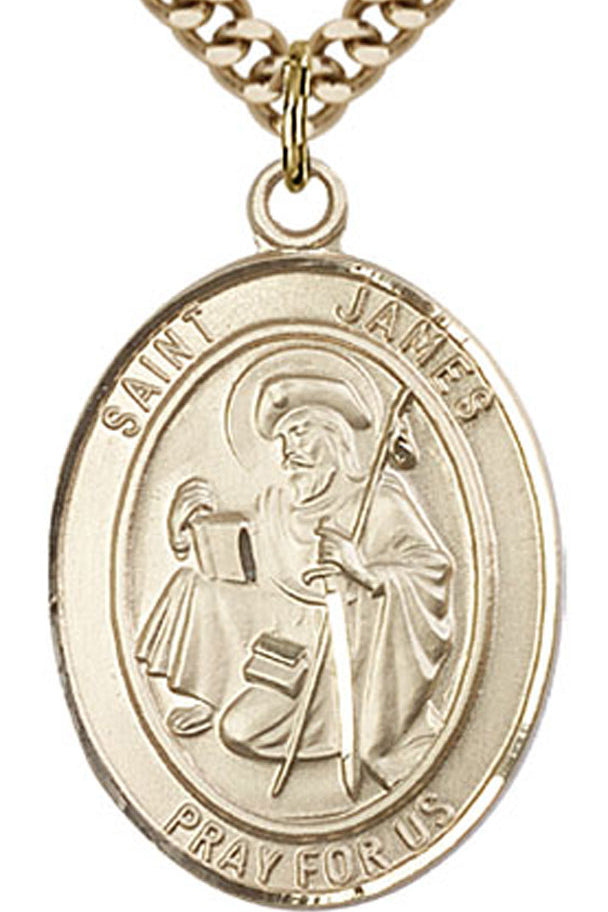 St. James the Greater Medal, Gold Filled, Large