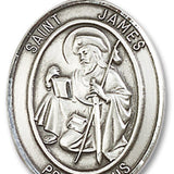 St. James the Greater Medal, Sterling Silver, Large - No Chain