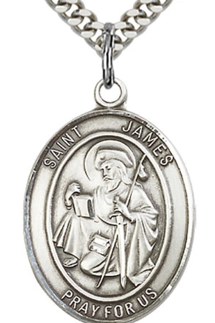 St. James the Greater Medal, Sterling Silver, Large