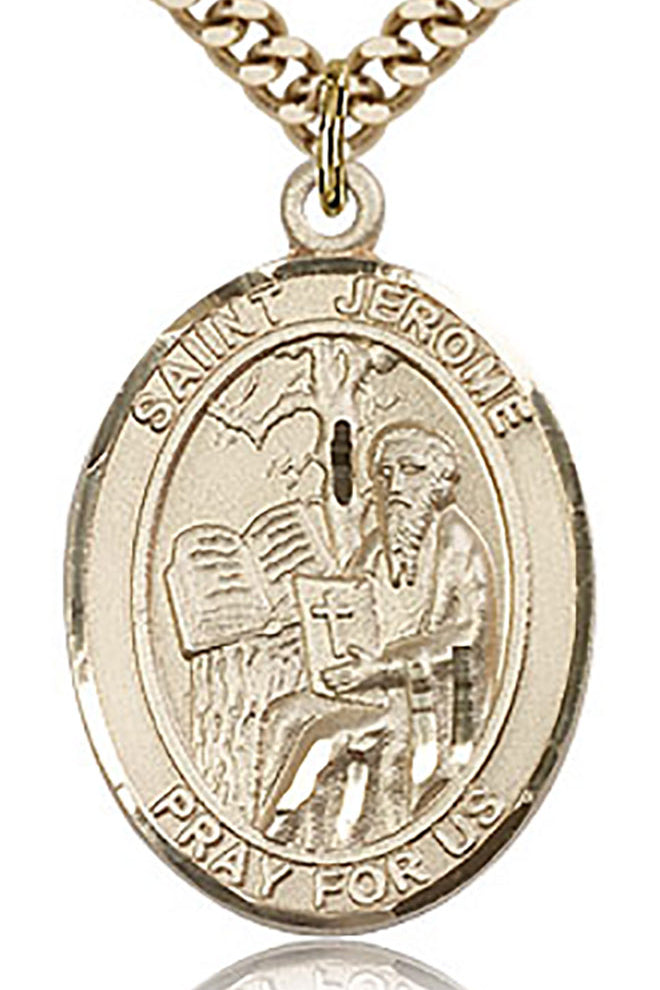 St. Jerome Medal, Gold Filled, Large