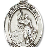 St. Joan of Arc Army Medal, Sterling Silver, Large - No Chain