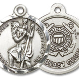 St. Joan of Arc  Coast Guard Medal, Sterling Silver - No Chain