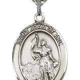 St. Joan of Arc Medal, Sterling Silver, Large