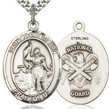 St. Joan of Arc National Guard Medal, Sterling Silver, Large