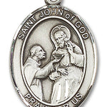 St. John of God Medal, Sterling Silver, Large - No Chain