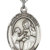 St. John of God Medal, Sterling Silver, Large