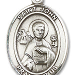 St. John the Apostle Medal, Sterling Silver, Large - No Chain