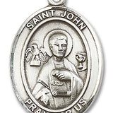 St. John the Apostle Medal, Sterling Silver, Large - No Chain