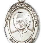 St. Josemaria Escriva Medal, Sterling Silver, Large - No Chain