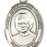 St. Josemaria Escriva Medal, Sterling Silver, Large - No Chain