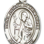 St. Joseph of Arimathea Medal, Sterling Silver, Large - No Chain