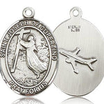 St. Joseph of Cupertino Medal, Sterling Silver, Large - No Chain