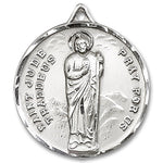 Large Men's Sterling Silver Saint Jude Medal - No Chain