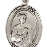 Sterling Silver Oval St. Jude Thaddeus Pendant