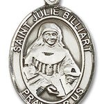 St. Julie Billiart Medal, Sterling Silver, Large - No Chain
