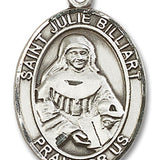 St. Julie Billiart Medal, Sterling Silver, Large - No Chain