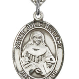 St. Julie Billiart Medal, Sterling Silver, Large