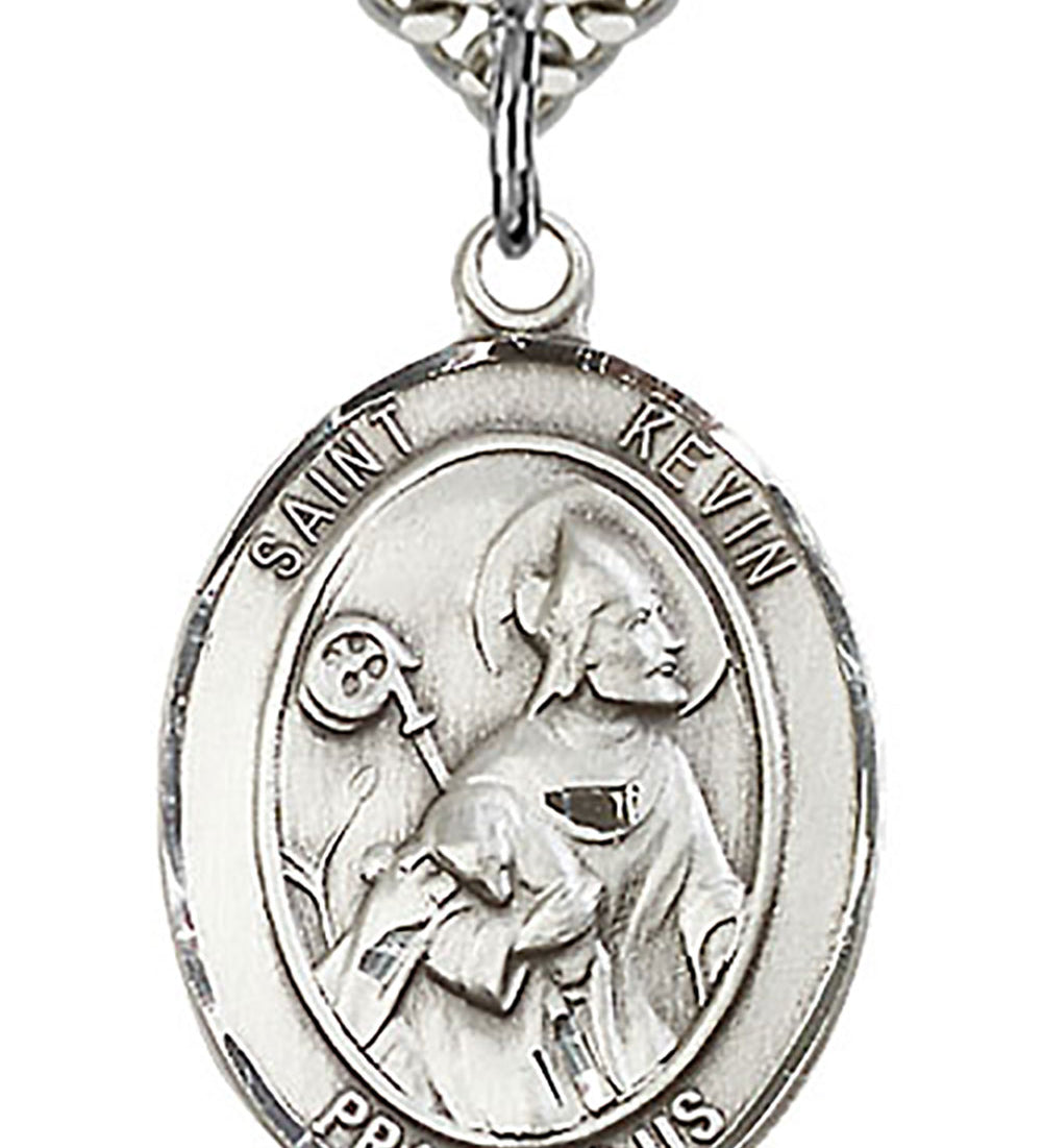 St. Kevin Medal, Sterling Silver, Large