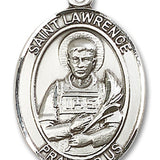 St. Lawrence Medal, Sterling Silver, Large - No Chain