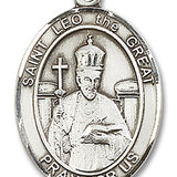 St. Leo the Great Medal, Sterling Silver, Large - No Chain