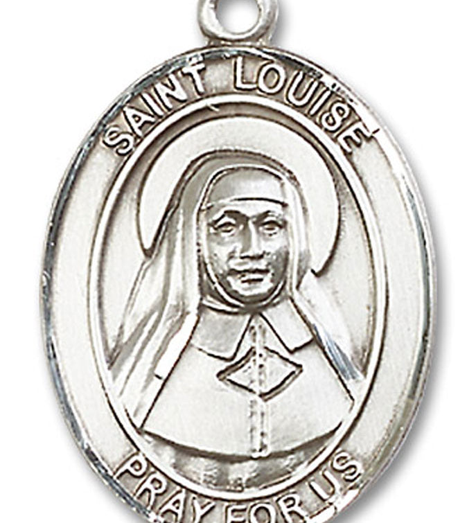 St. Louise De Marillac Medal, Sterling Silver, Large - No Chain