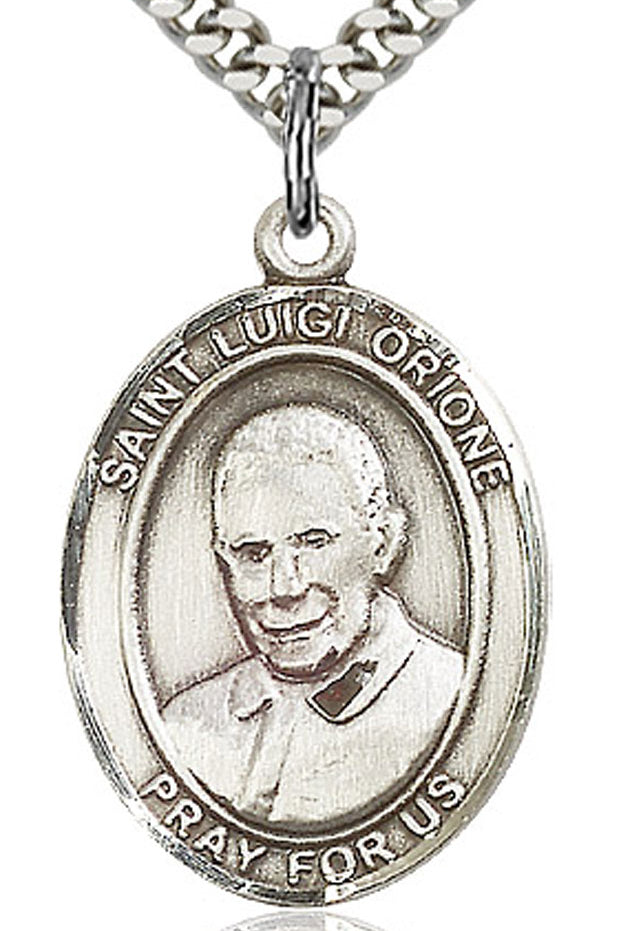 St. Luigi Orione Medal, Sterling Silver, Large