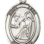 St. Luke the Apostle Medal, Sterling Silver, Large - No Chain