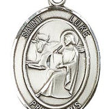 St. Luke the Apostle Medal, Sterling Silver, Large - No Chain
