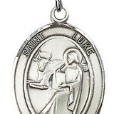 St. Luke the Apostle Medal, Sterling Silver, Large