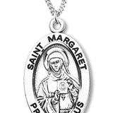 Women's St. Margaret Necklace Oval Sterling Silver with Chain Options