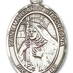 St. Margaret of Cortona Medal, Sterling Silver, Large - No Chain