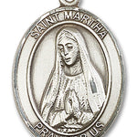 St. Martha Medal, Sterling Silver, Large - No Chain