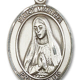 St. Martha Medal, Sterling Silver, Large - No Chain