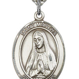 St. Martha Medal, Sterling Silver, Large
