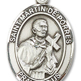 St. Martin de Porres Medal, Sterling Silver, Large - No Chain