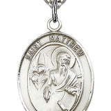 St. Matthew the Apostle Medal, Sterling Silver, Large